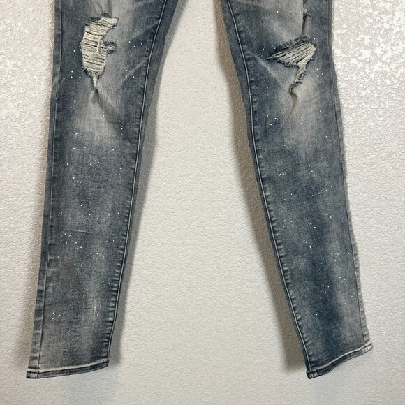 PacSun Eco Comfort Stretch Distressed Stacked Skinny Jeans NEW Men's 30x32 NWT - Picture 5 of 9